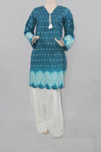Zeb e Gul – Mauj-e-Firoza | Ombre Shibori-Print Lawn 2-Piece Suit