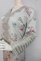 Zeb e Gul – Simaabi Gulzar | Lace-Yoke Floral Lawn 2-Piece Suit