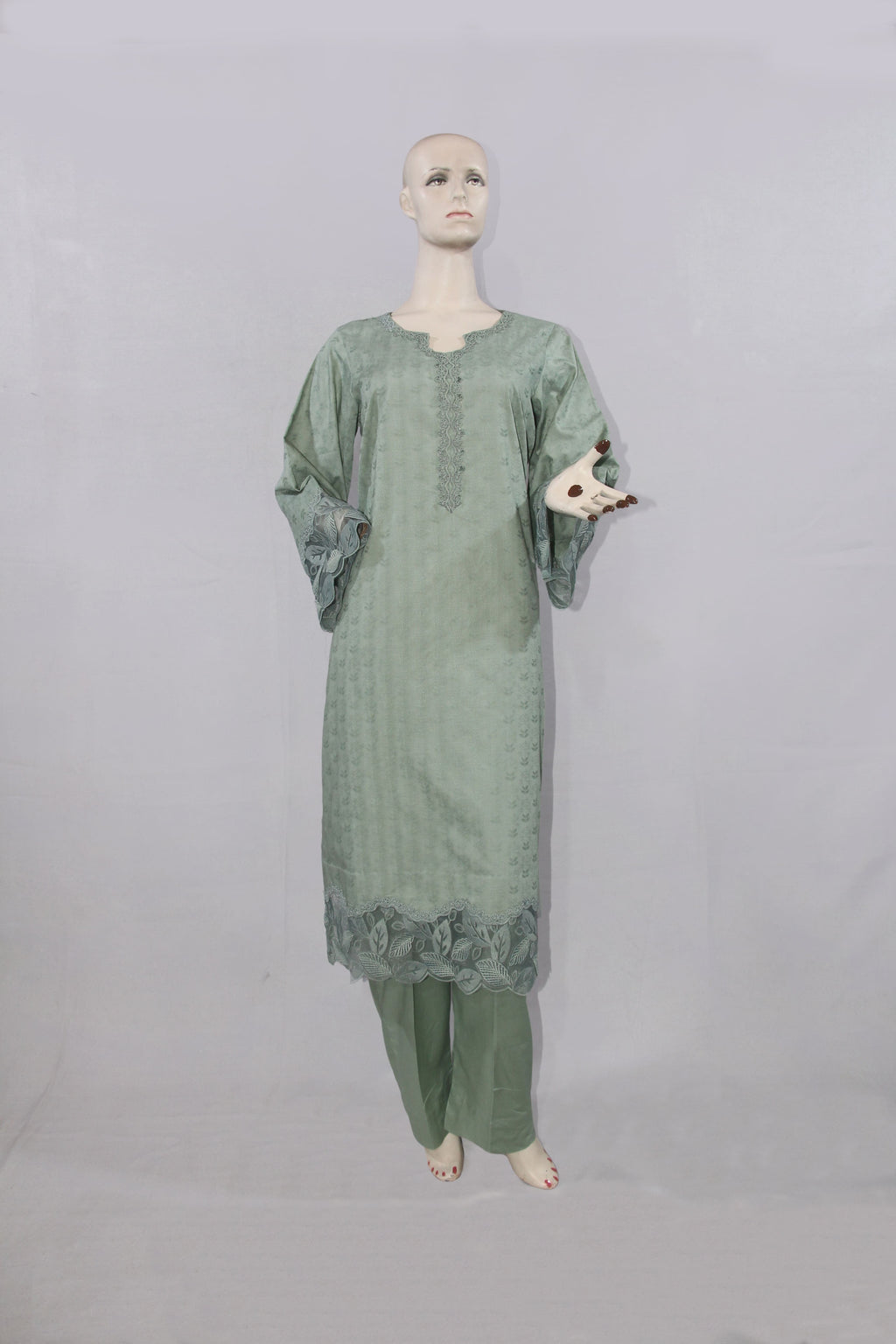 Zeb e Gul – Sabz Sukoon | Self-Textured Lawn 2-Piece Suit