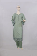 Zeb e Gul – Sabz Sukoon | Self-Textured Lawn 2-Piece Suit